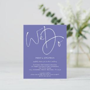 Lámina Presupuesto que hacemos invitación de boda QR azul