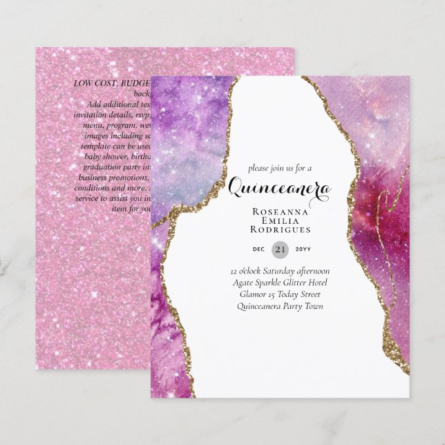 Lámina PRESUPUESTO QUINCEANERA - AGATE PROVOCA Moda DE Gl (Anverso / Reverso)