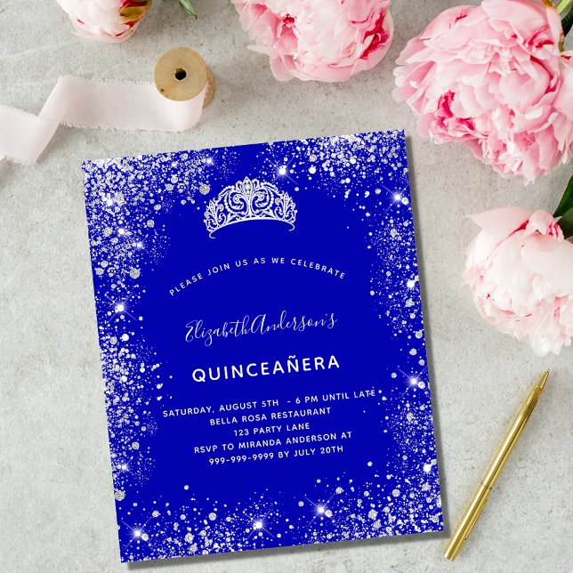 Lámina Presupuesto Quinceanera real tiara de plata azul (Subido por el creador)