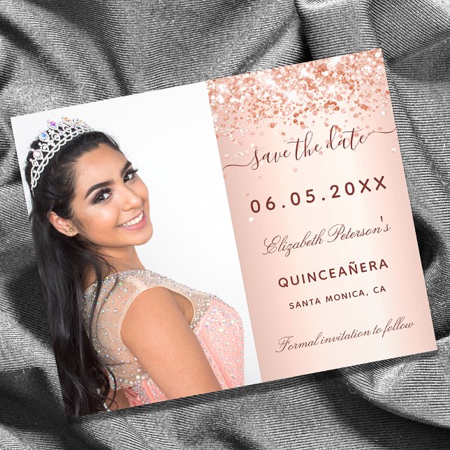 Lámina Presupuesto Quinceanera rosa foto de color Guardar (Subido por el creador)