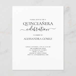 Lámina Presupuesto Quinceanera simple