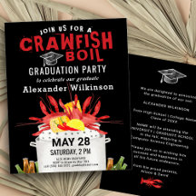PRESUPUESTO Red Crawfish Boil GRAD Party Invitació