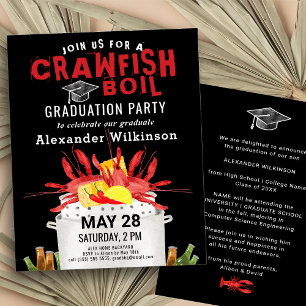 Lámina PRESUPUESTO Red Crawfish Boil GRAD Party Invitació