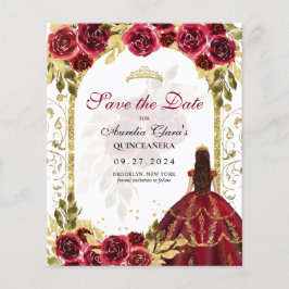 Lámina PRESUPUESTO Red Floral Princesa Arco de Oro Quince