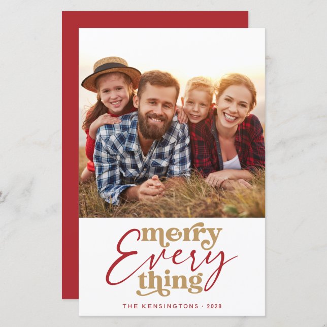 Lámina Presupuesto Retro Merry Todo Feriado (Anverso / Reverso)