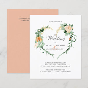 Lámina PRESUPUESTO Romántico Boda de la Corazón Floral