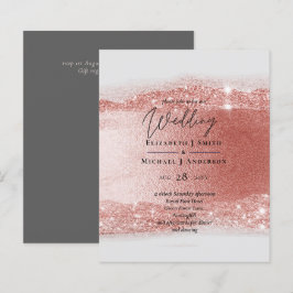 Lámina Presupuesto Rosa dorado Glitter Foil Look Boda