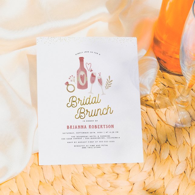 Lámina Presupuesto Rosa y Dorado Desayuno Nupcial Moderno (Subido por el creador)
