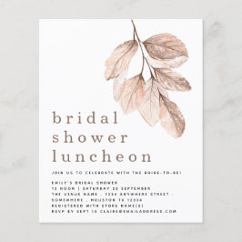 Lámina Presupuesto Rubor deja la invitación a la ducha de