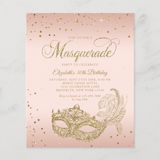 Lámina PRESUPUESTO Rubor Pink Gold Purpurina Masquerade C (Anverso)