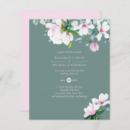 Lámina PRESUPUESTO Rubor Pink Magnolias Sage Eucalyptus W