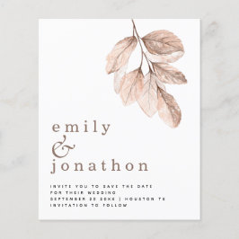 Lámina Presupuesto Rubor sale de Wedding Guardar la fecha