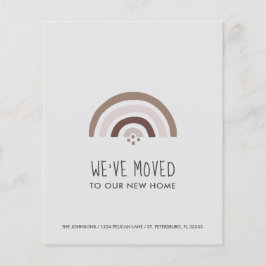 Lámina Presupuesto Rubor Taupe Rainbow New Address Card