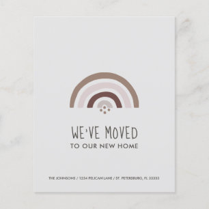 Lámina Presupuesto Rubor Taupe Rainbow New Address Card