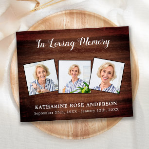 Lámina Presupuesto Rústico 3 Foto Funeral Gracias Compasi