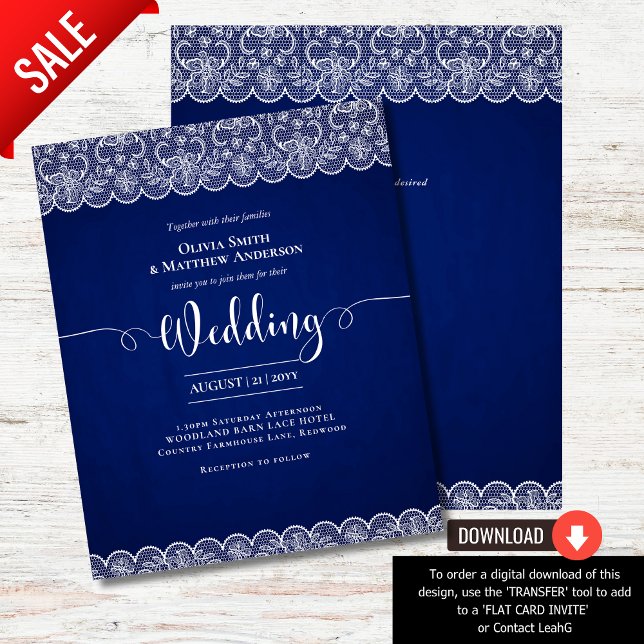 Lámina PRESUPUESTO Rústico AZUL Boda de granja de encaje  (Subido por el creador)