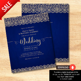 Lámina PRESUPUESTO Rústico AZUL Boda de Granja de Oro