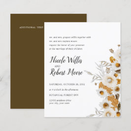 Lámina Presupuesto Rústico Manzanilla Mimosa floral Boda