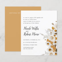 Presupuesto Rústico Manzanilla Mimosa floral Boda
