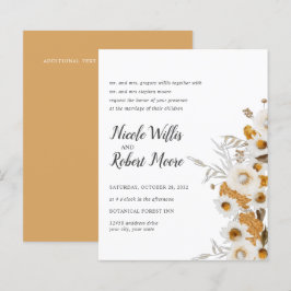 Lámina Presupuesto Rústico Manzanilla Mimosa floral Boda