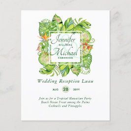 Lámina Presupuesto Saltos Tropicales Luau Boda Recepción 