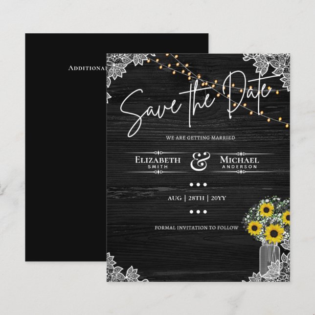 Lámina PRESUPUESTO Salvar al Boda de los girasoles de la  (Anverso / Reverso)