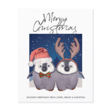 PRESUPUESTO Santa Reno Pingüino Pareja Navidad