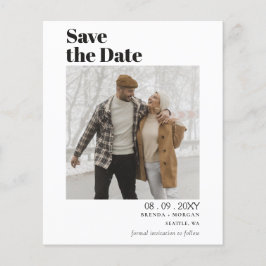 Lámina Presupuesto Sencilla Foto Moderna Guardar Las Tarj