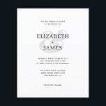 Lámina PRESUPUESTO Sencilla Invitación a la boda Minimali<br><div class="desc">PRESUPUESTO Sencilla Invitación a la boda Minimalista moderna</div>
