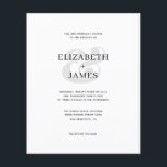 Lámina PRESUPUESTO Sencilla Invitación a la boda Minimali<br><div class="desc">PRESUPUESTO Sencilla Invitación a la boda Minimalista moderna</div>