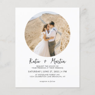 Lámina PRESUPUESTO Sencillo Boda de fotografías en blanco