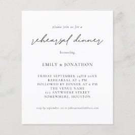 Lámina Presupuesto Sencillo Cualquier Invitación De Cena 