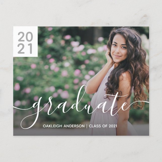 Lámina Presupuesto Sencillo Moderno 2 Graduación de Foto (Anverso)