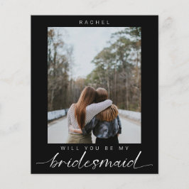 Lámina Presupuesto ¿Serás mi Dama de Honor Minimalista Fo