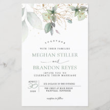 Presupuesto - Serene Eucalyptus Greenery deja Boda
