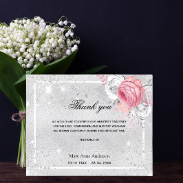 Lámina Presupuesto Simpatía plata rosa gracias