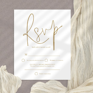 Lámina Presupuesto Simple Boda Blanca de Oro RSVP