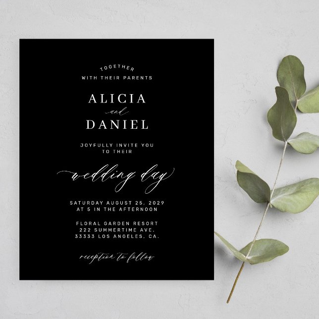 Lámina Presupuesto simple boda con letra script minimalis (Subido por el creador)