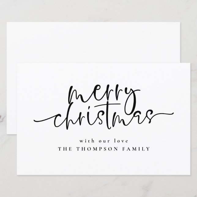 Lámina Presupuesto Simple Cualquier Color Feliz Navidad (Anverso / Reverso)