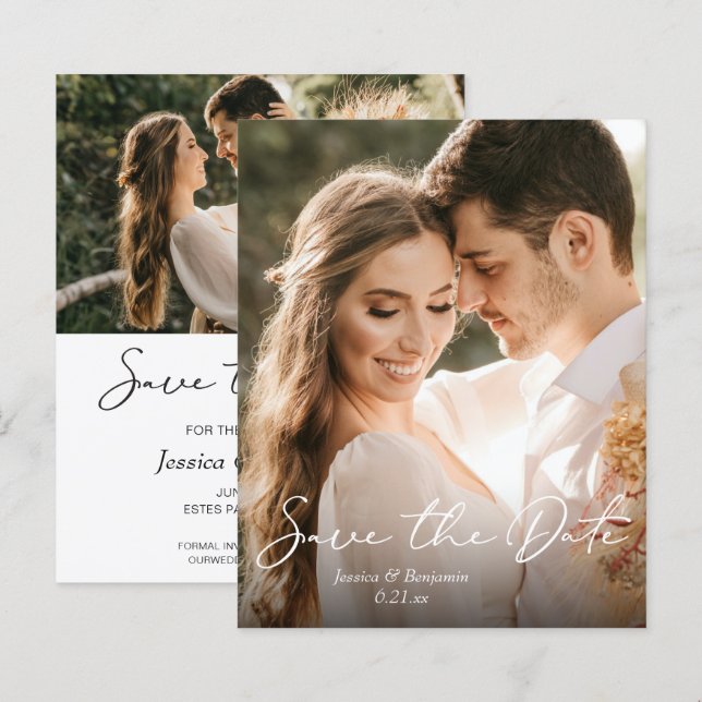 Lámina Presupuesto Simple Fotomía Mínima Boda Guardar la  (Anverso / Reverso)