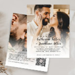 Lámina Presupuesto Simple Moderno 2 Invitación a matrimon<br><div class="desc">Elegante presupuesto 2 Foto Todo En Una Boda Invitación RSVP QR Tarjeta De Detalles</div>