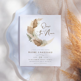 Lámina Presupuesto Sobre El Baby Shower De La Luna Boho P