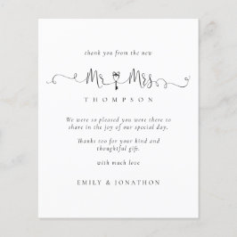 Lámina Presupuesto Sr. Sra. Key Script Boda Gracias