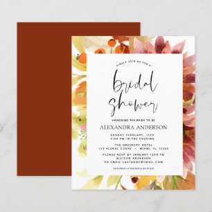 Lámina Presupuesto Sunflower Bridal Shower Burgundy Flora