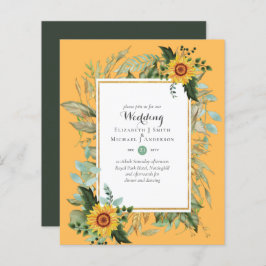 Lámina PRESUPUESTO Sunflowers Eucalyptus Greenery Boda
