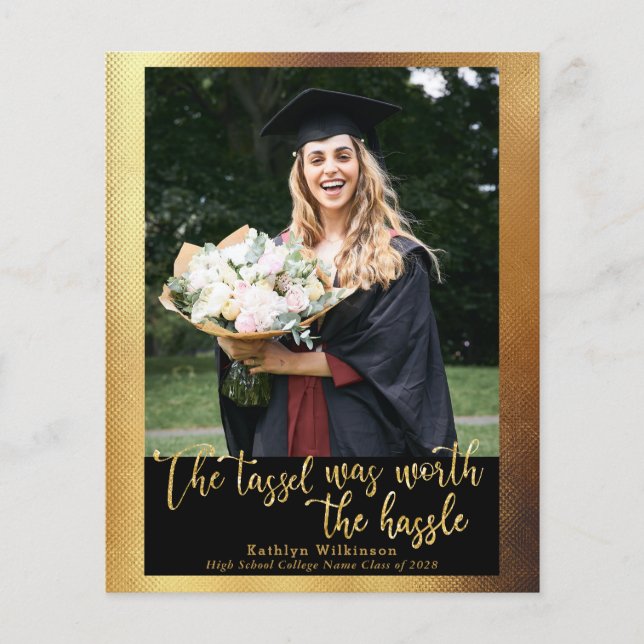 Lámina PRESUPUESTO Tassel valía la Invitación de 4 Photo  (Anverso)