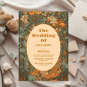 Lámina Presupuesto Terracota Floral Arte Nouveau Boda