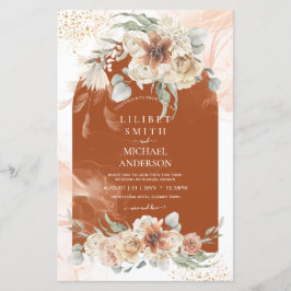 Lámina PRESUPUESTO Terracotta Floral Pampas Grass REHEARS