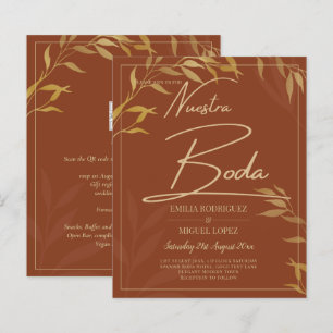 Lámina Presupuesto Terracotta GOLD Nuestra Boda Boda Espa