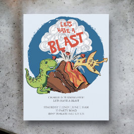 Lámina PRESUPUESTO TIENE UNA Blast Dinosaur Birthday Invi